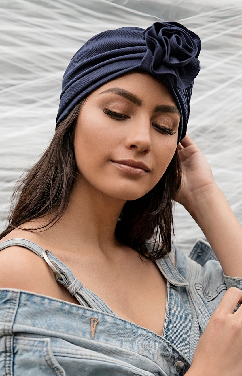 Turban Head Flower Wrap